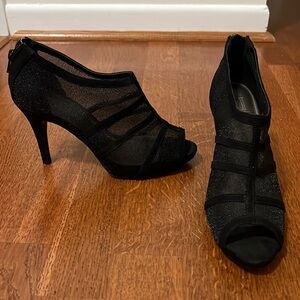 Black Mesh Ankle Booties